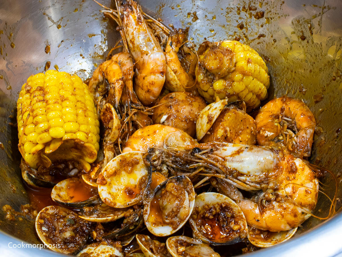 Easy Seafood Boil Recipe with Cajun Butter Sauce - Platings + Pairings