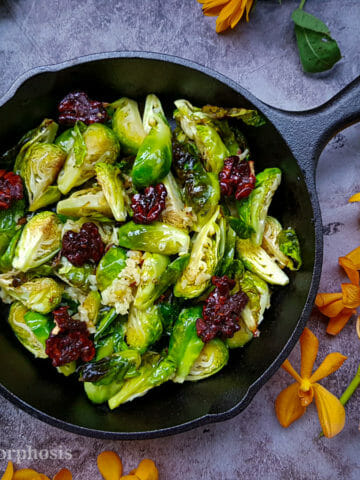 Brussels sprout sauteed in garlic butter