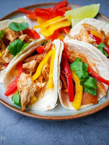 best leftovers food recipe made into cajun tacos topped with bell peppers
