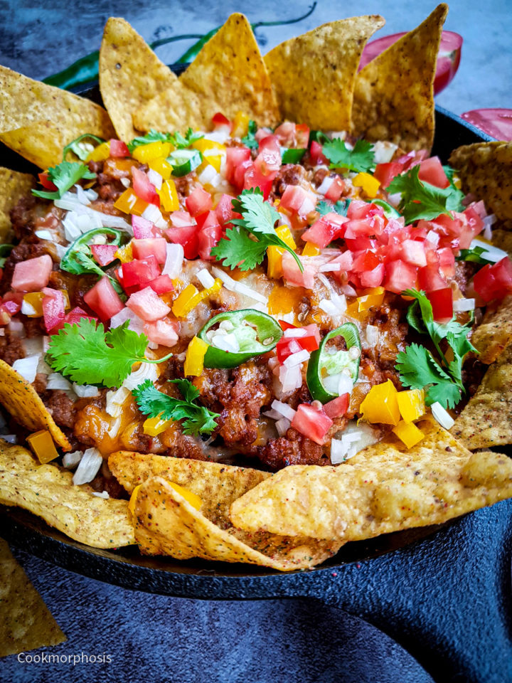Cheesy Ground Beef Nachos - COOKMORPHOSIS