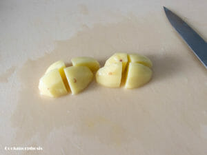 cut potatoes to make the best homemade mashed potatoes