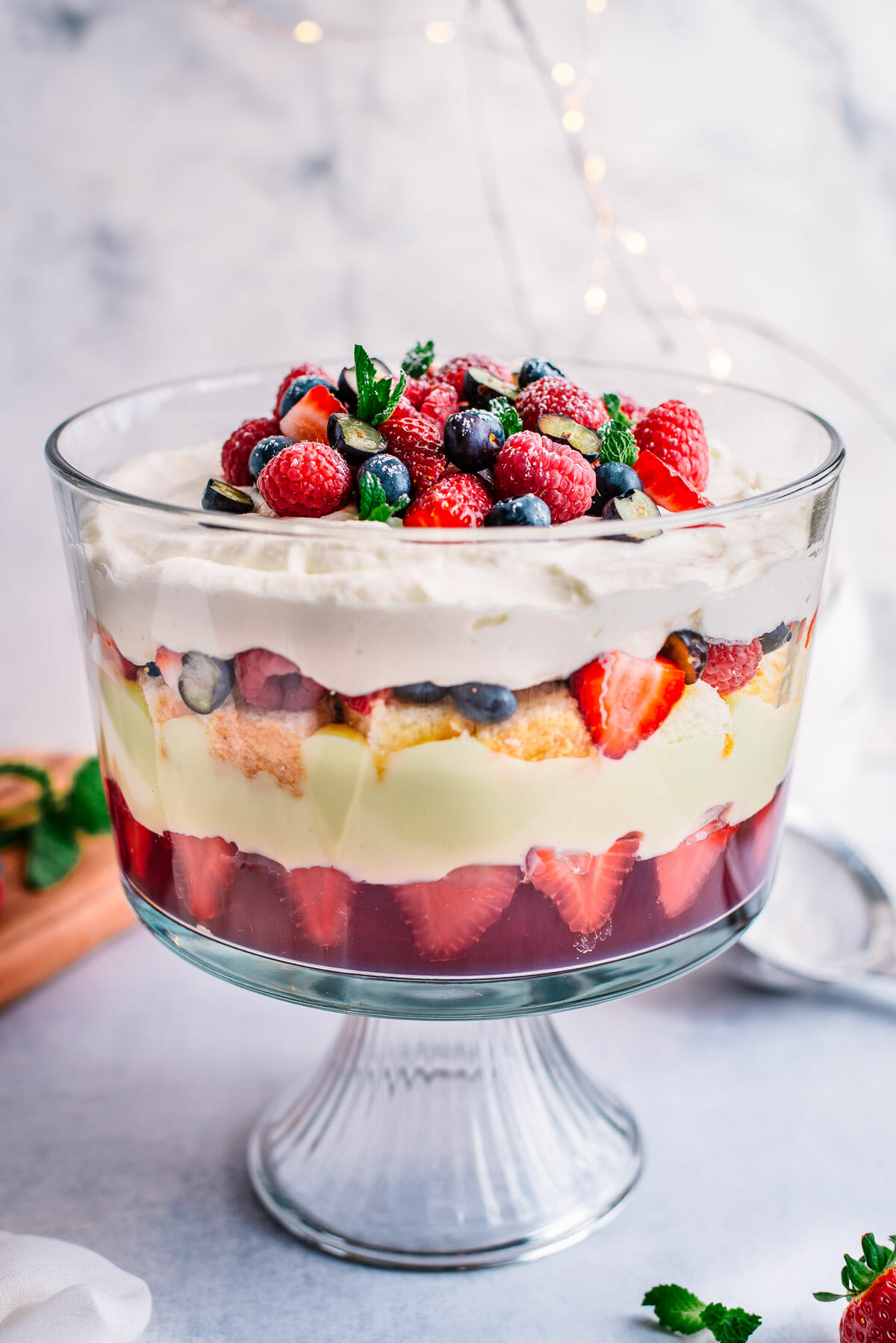 a holiday berry trifle