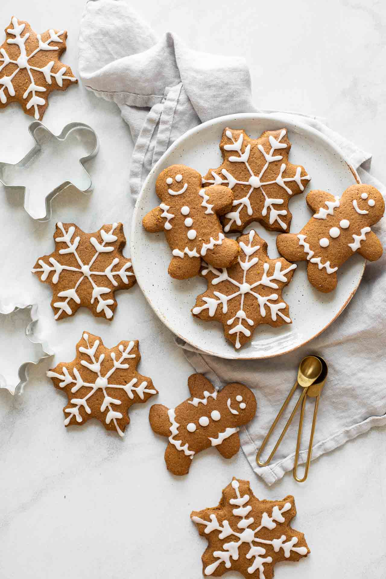 a plate of soft ginger bread cookies