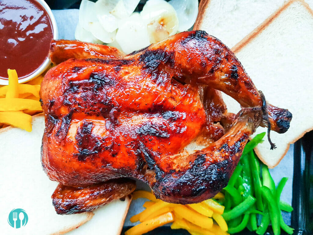 Oven Roasted Whole Chicken With Sweet & Spicy BBQ Sauce