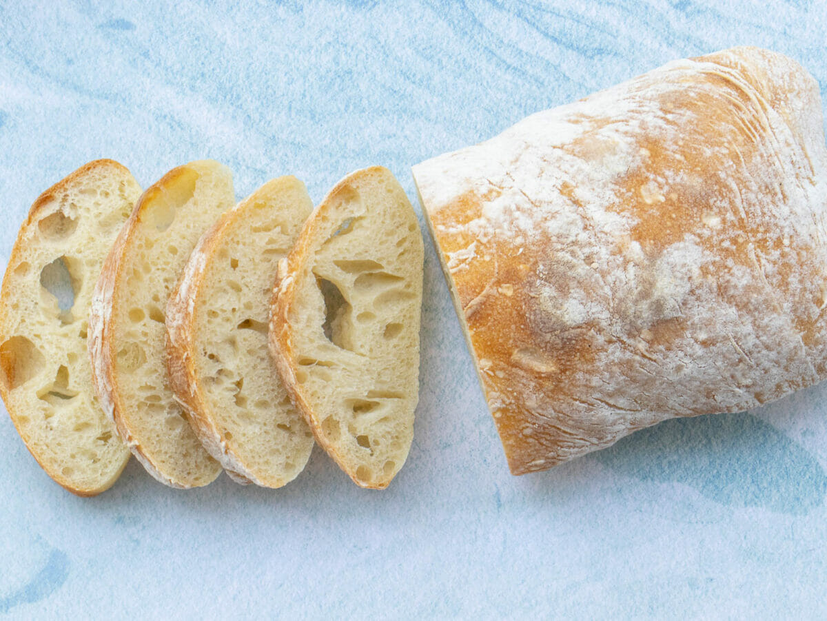 1 loaf of homemade italian ciabatta bread