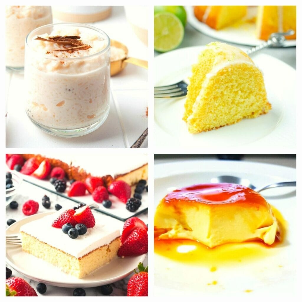 4 best cinco de mayo desserts: rice pudding, bundt cake, dulce de leches, and flan