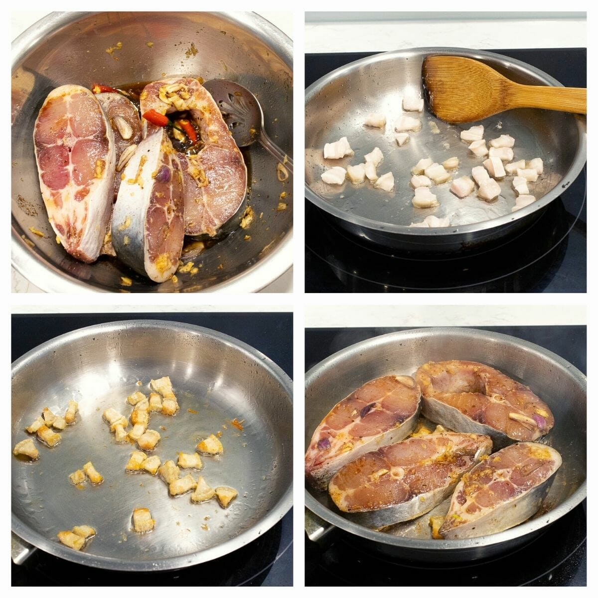 4 first steps to make braised catfish