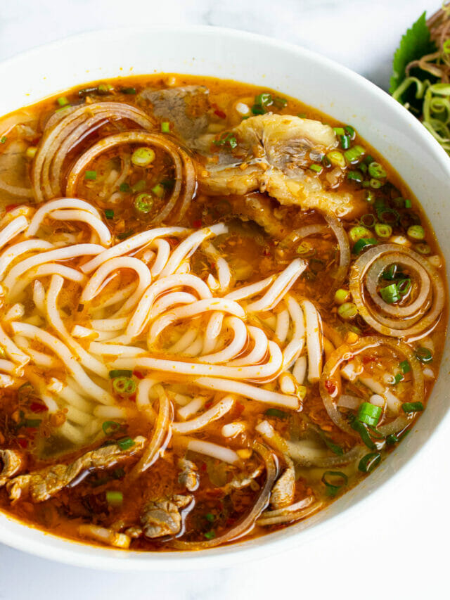 Authentic Bun Bo Hue Recipe - Spicy Beef Noodle Soup