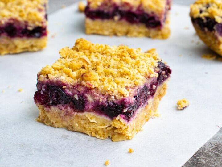 Simply The Easiest Blueberry Crumble Bars (No Mixer)