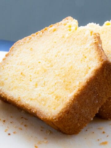 one piece of old-fashioned butter pound cake