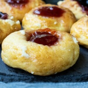 one streusel strawberry jam bread