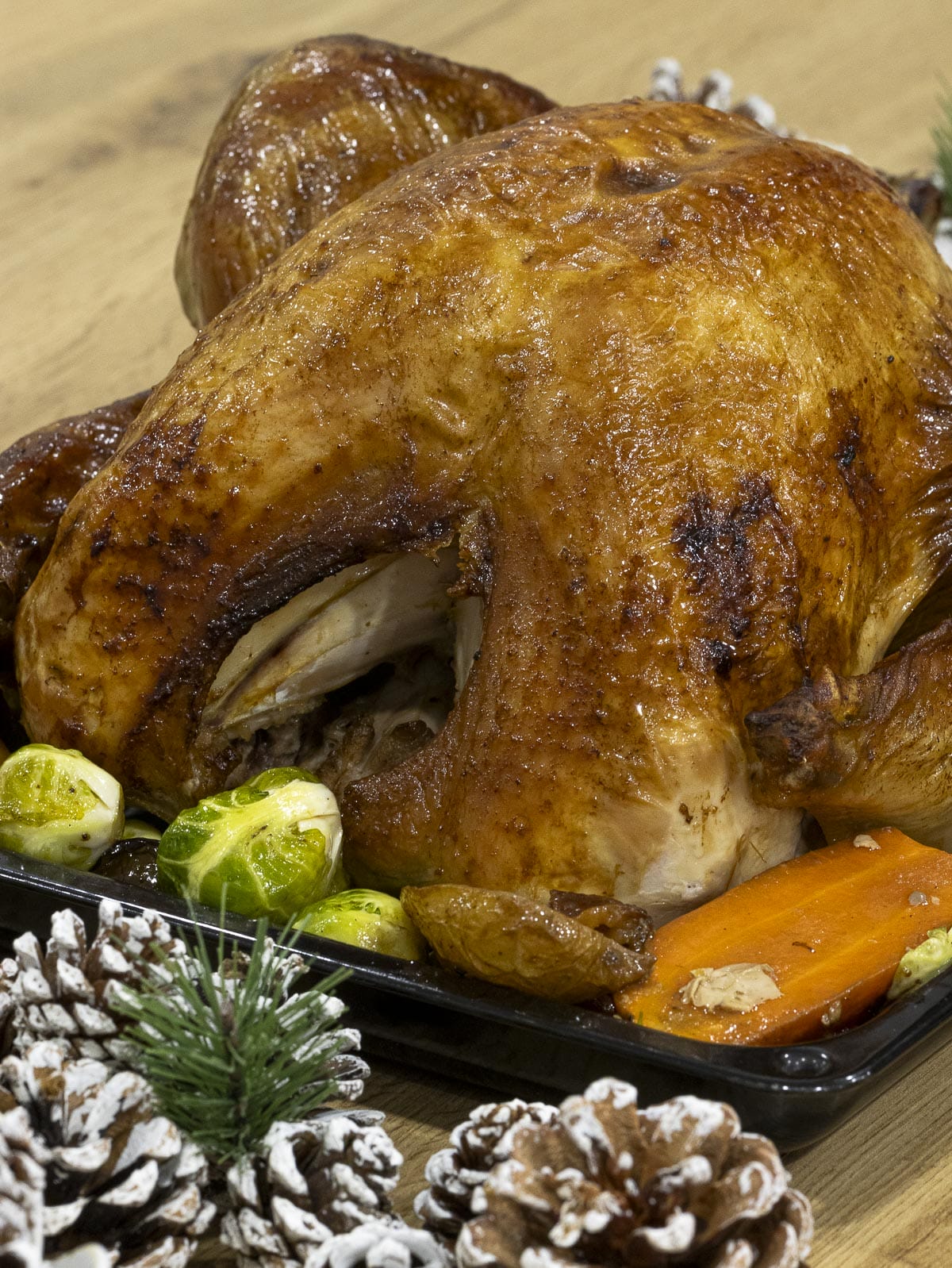 a close up of a perfect roast Thanksgiving turkey