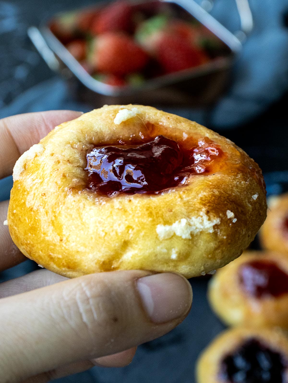 one streusel strawberry-filled bread